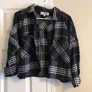 Plaid Cropped Button Down